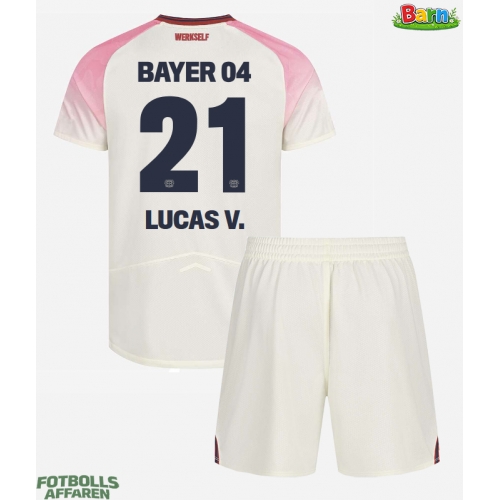 Bayer Leverkusen Lucas Vazquez #21 Bortaställ Barn 2025-26 Kortärmad (+ Korta byxor)
